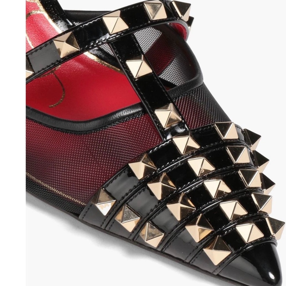 Rockstud Alcove mesh and parent leather slingback pumps. Size 35.5 - Picture 2 of 6